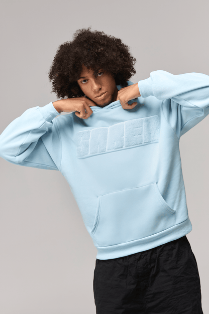 CHENILLE LOGO HOODIE BLUE