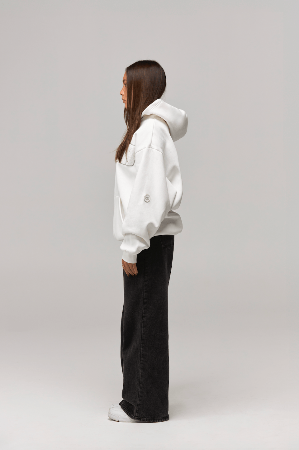 CHENILLE LOGO HOODIE WHITE