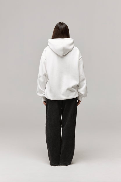 CHENILLE LOGO HOODIE WHITE